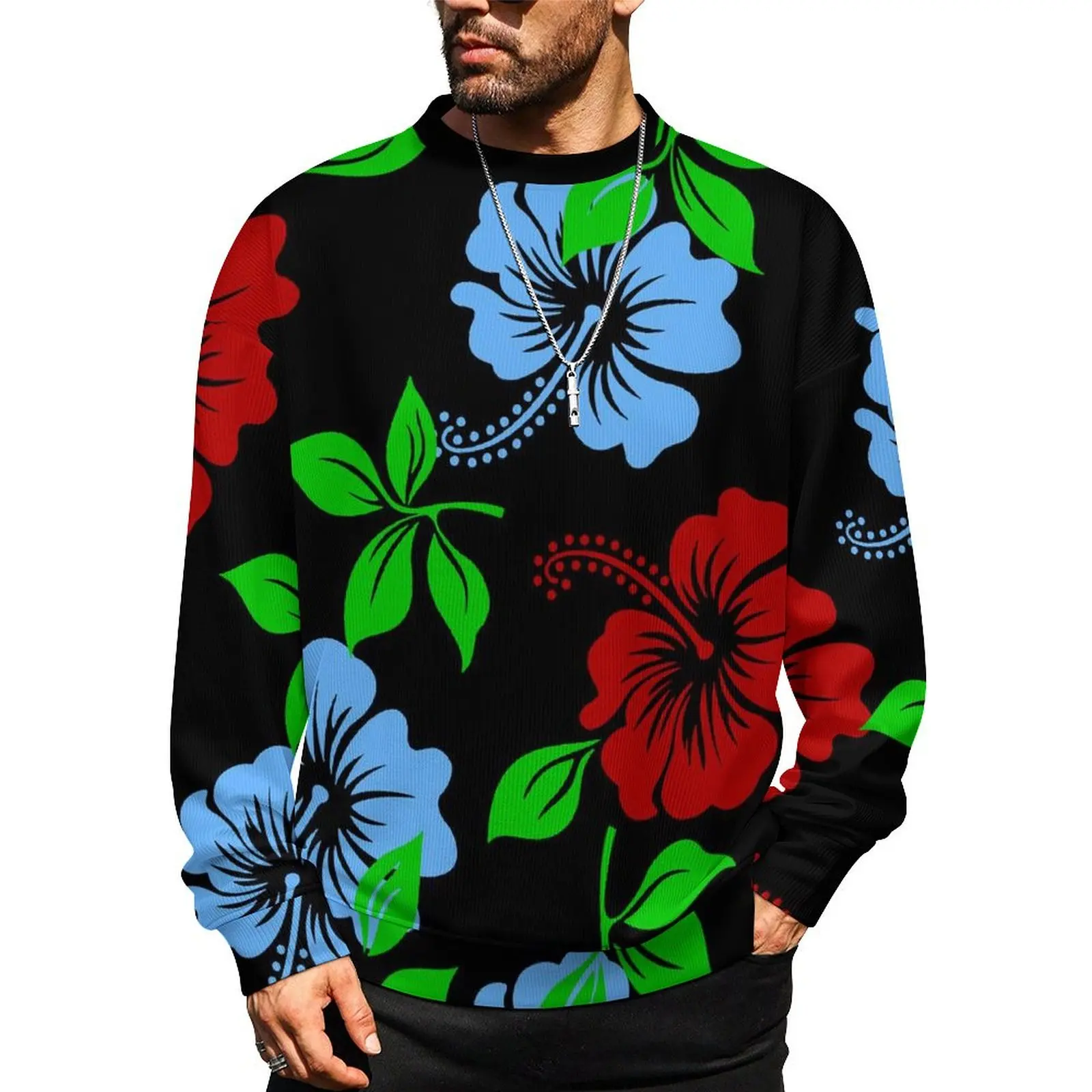 Polynesian Men'S Sweater Autumn Winter Warm Crew Neck Pullover Sweater Custom Sweater Pattern Casual Party Custom Men'S Wear