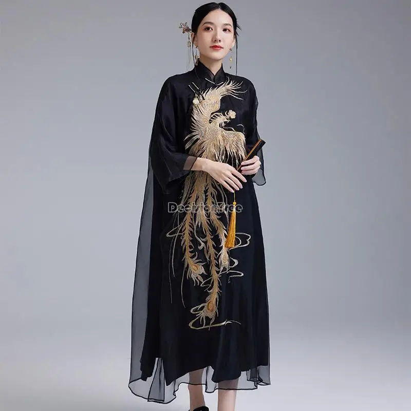 2024 Chinese vintage traditional cheongsam dress qipao elegant party dress oriental retro improvement Vietnam ao dai dress a42