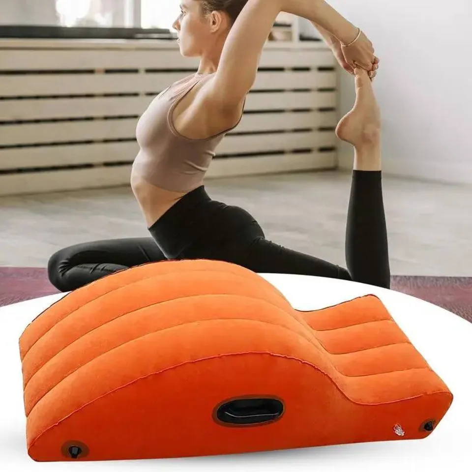 Надувная подушка для дивана, кровати, клиновидная Подушка, сиденье, кресло для йоги, пилатеса, воздушный матрас, флокирующая мебель, игрушки для игр, шезлонг