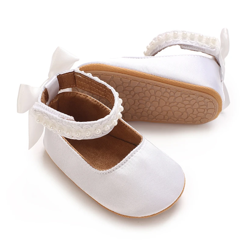 Mary Jane Flats für Kleinkinder, Mädchen, mit Schleife, rutschfeste, weiche Sohle, Prinzessinnen-Laufschuhe für Kleinkinder, Sneaker, Hochzeitskleid, Tanzschuhe – Detail 20