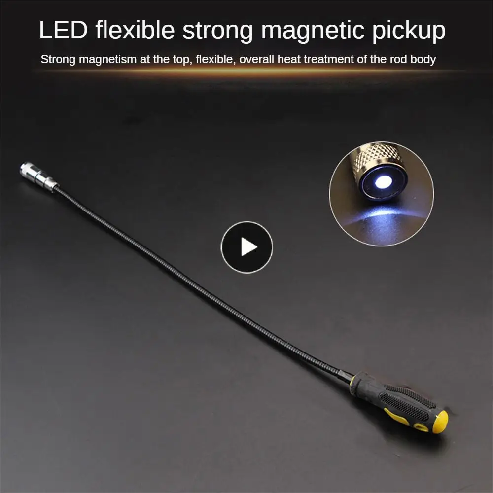 Sprężynowy magnetyczny drążek ssący teleskopowy odbiornik Led magnetyczny pazur ręczny uchwyt do narzędzi elastyczny uchwyt elastyczny silny magnetyczny