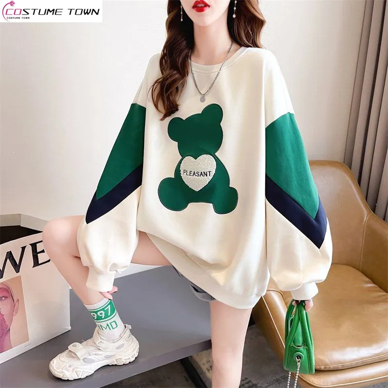 

Large size fashionable women's spring and autumn Korean version new loose casual top