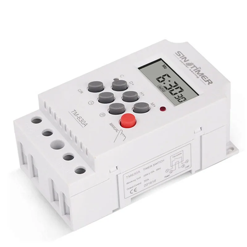 ABKI-SINOTIMER Ingresso 12 V CC 7 giorni programmabili 24 ore MINI TIMER SWITCH Tempo Relè Uscita Carico Ad alta potenza 30 A