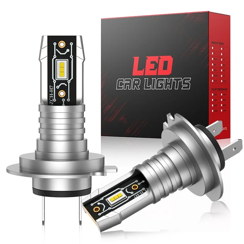 

2PCS H7 Led Lights 15000LM For Car LED Headlight Super Bright Fanless Plug&Play 1:1 Mini Wireless 6000K CSP Headlamp Automotive