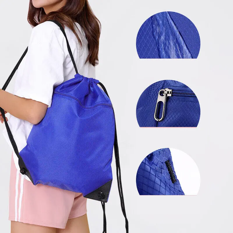 Mochila ligera con cordón de gran capacidad, bolsa de baloncesto, bolsa de fútbol, bolsa de almacenamiento portátil para deportes al aire libre