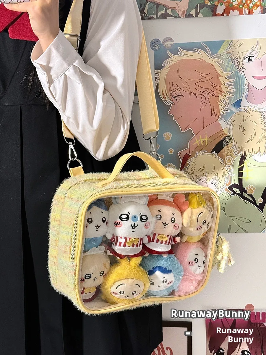 

Candy Colored 20cm Basic Sle Doll Bag ex Large Capaci Crossbody Bapa Soft Polyester Leisure Satchel for Youth