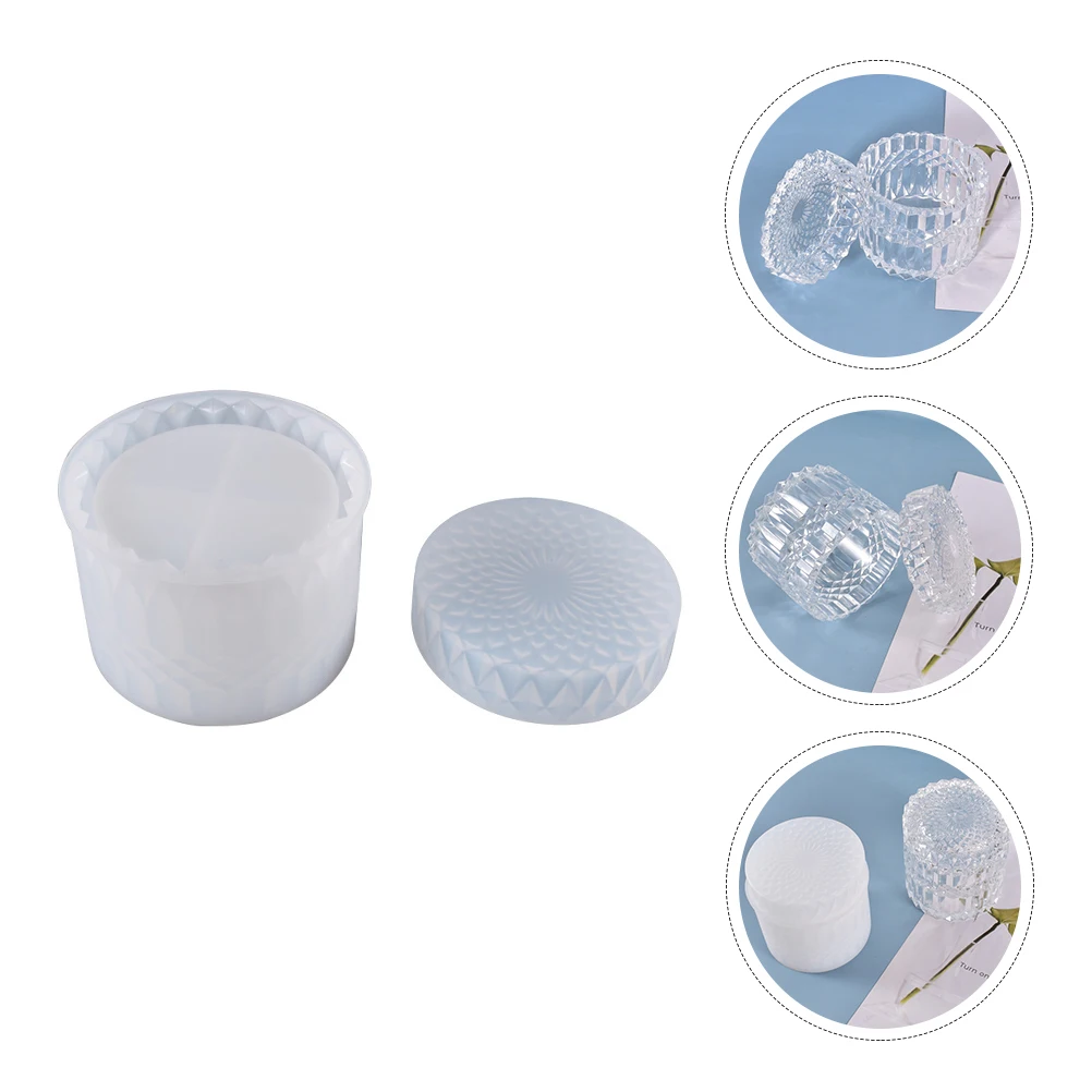 

Crystal Storage Tank Mold 1Set DIY Silicone Handmade Craft Jewelry Accessories Parts Storage Box Molds Small Pot Casting Epoxy