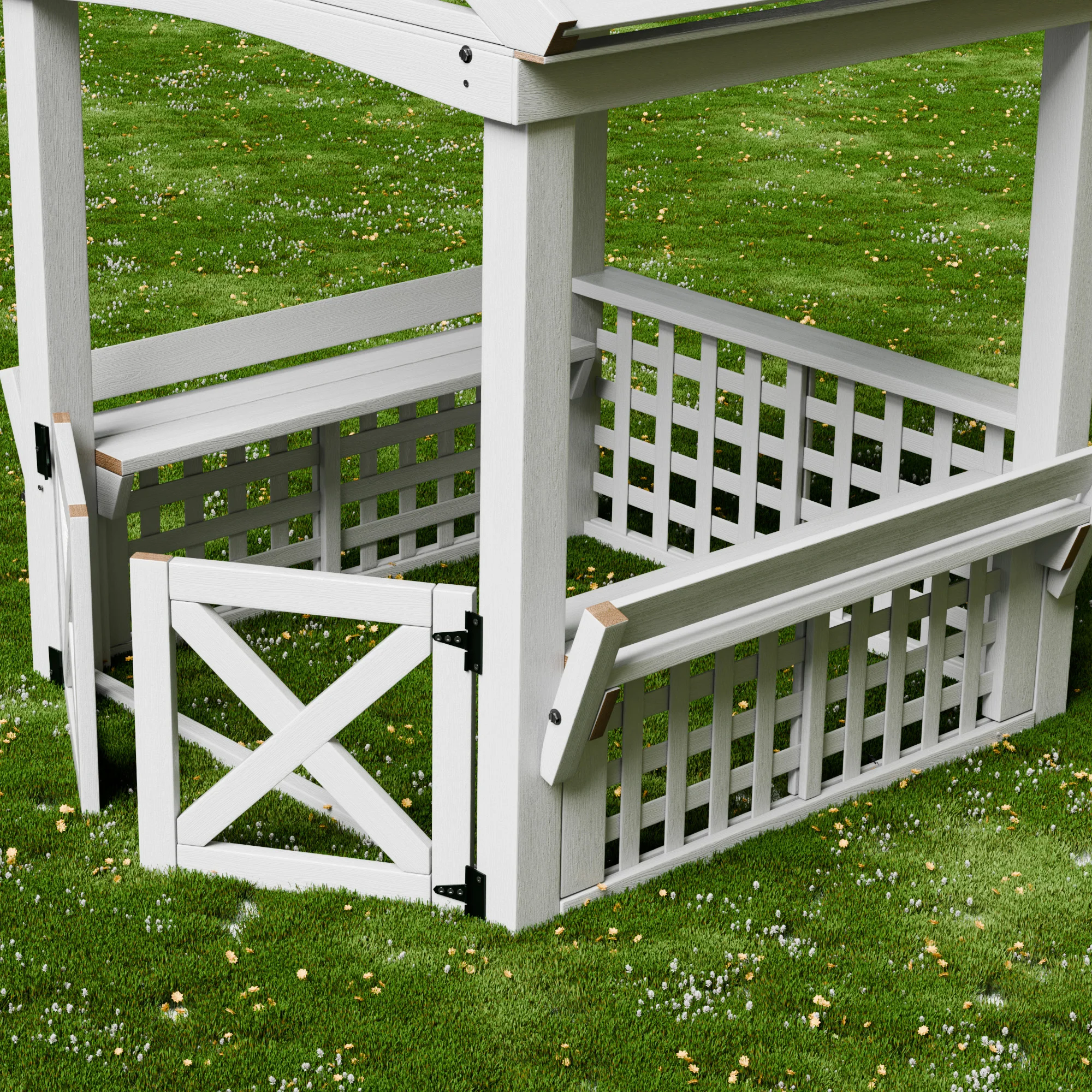 Özel Beyaz Çocuk Ahşap Oyun Ev - Kids Outdoor Wooden Playhouse incelemesi ve fiyatı