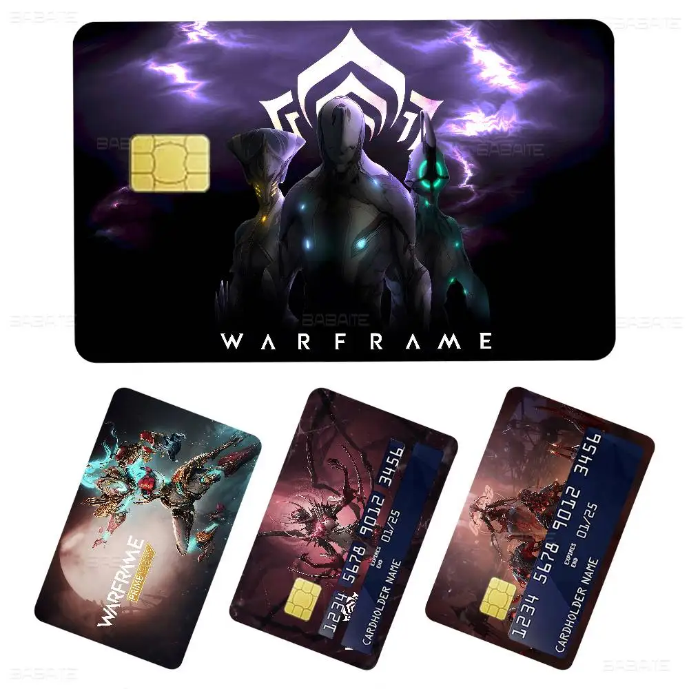 ملصقات جلدية لبطاقة الائتمان W-Warframe لـ VISA Bank Bus Metro Access Card غطاء طبقة رقيقة واقية ملصق مائي للنساء #1
