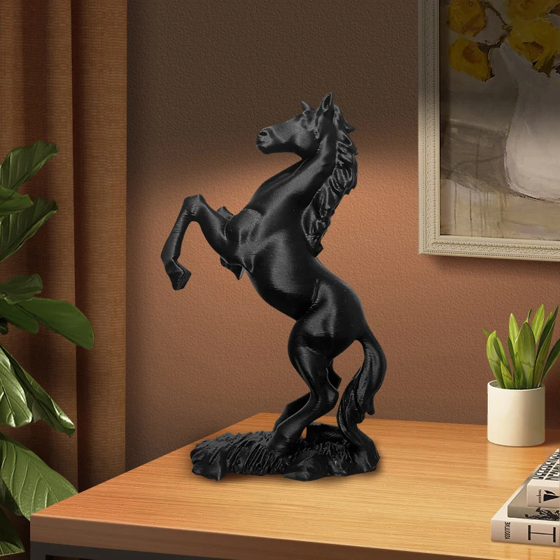 Estatua de caballo impresa en 3D, escultura de Pegaso, adorno del año del caballo, decoración de arte Animal moderno, símbolo de éxito para el hogar y la Oficina, 1 ud.