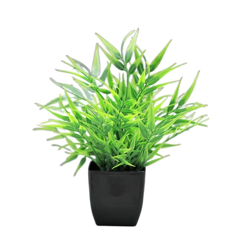 Novo bonsai artificial bonsai eucalipto artificial planta falsa vaso ornamentos com pote simulado árvore vaso planta decoração do jardim