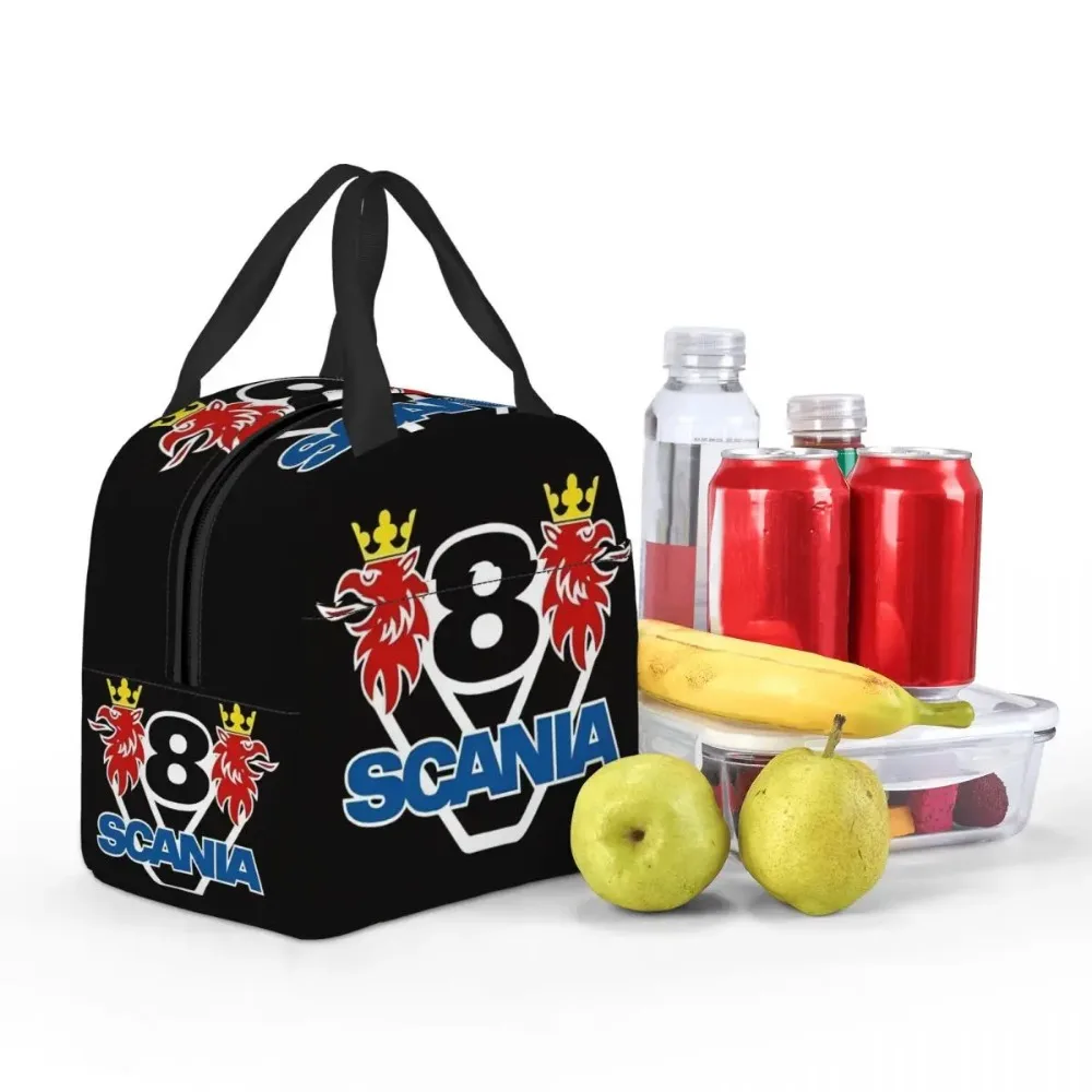 Custom Scanias Printing Insulated Lunch Tote Bag for Women Resuable Thermal Cooler Food Lunch Box School