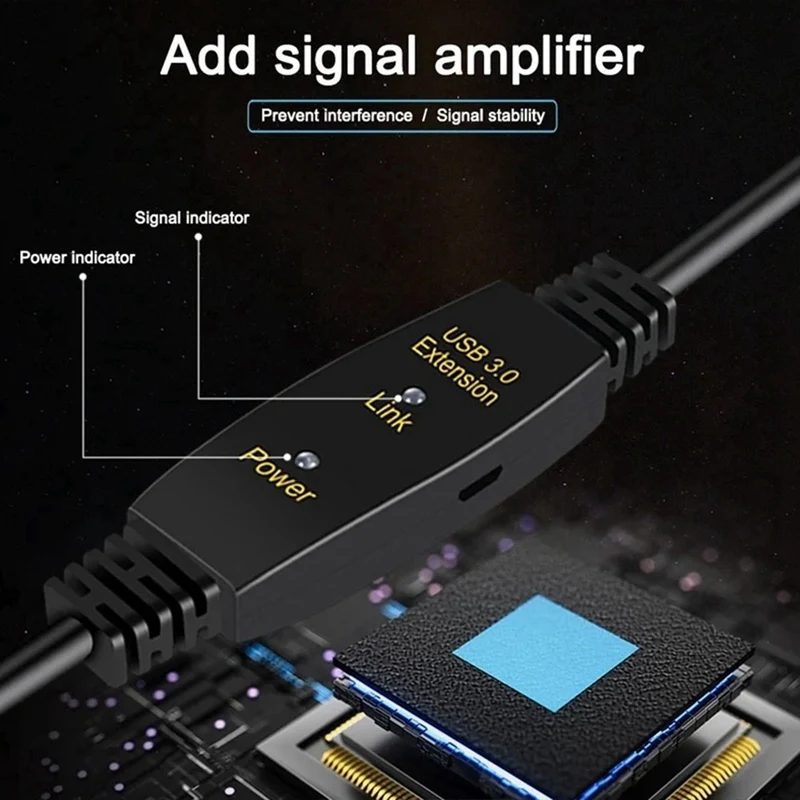 USB3.0 تمديد كابل مكبر صوت أحادي كابل نوع ذكر إلى أنثى موسع كابل للكمبيوتر المحمول كاميرا المؤتمرات
