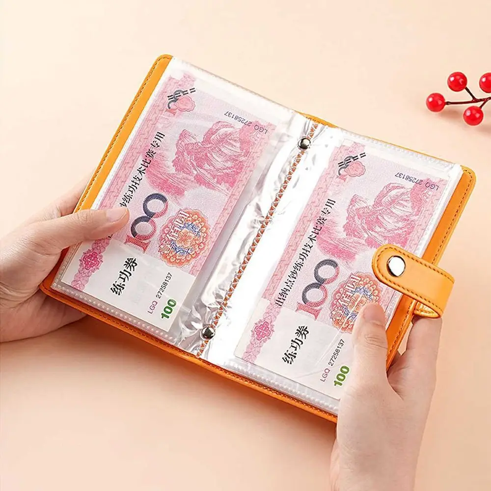 PU 100 Envelopes Money Saving Challenge Large Capacity Waterproof Savings Challenges Sheets Reusable With Password Lock