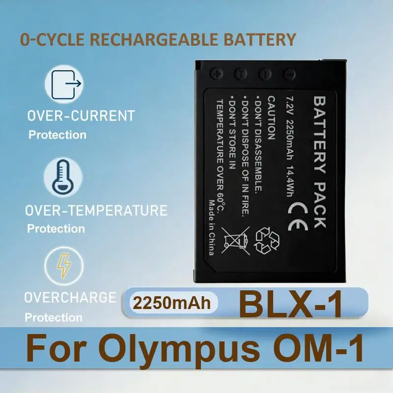 Battery For Olympus C5060 C7070 C8080 E1 E3 E30 E300 E330 E500 E510 E520 HLD2 HLD4 OM-D E-M1 Pen F E-M5 E-P5 OM-1