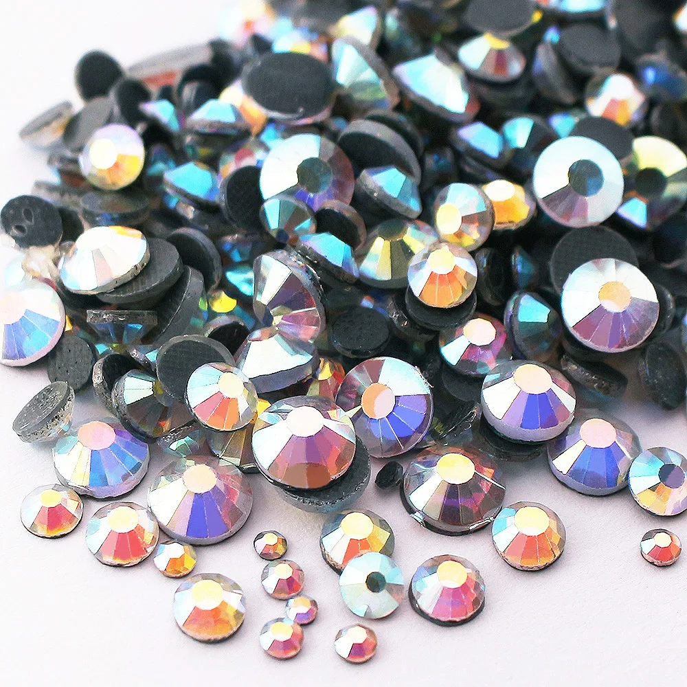 

SS6-SS30 Hot Fix rhinestoes Flatback Shiny Crystal Strass Beads Adhesive Glue On Rhinestones Gament Decorate Stones Gems Craft