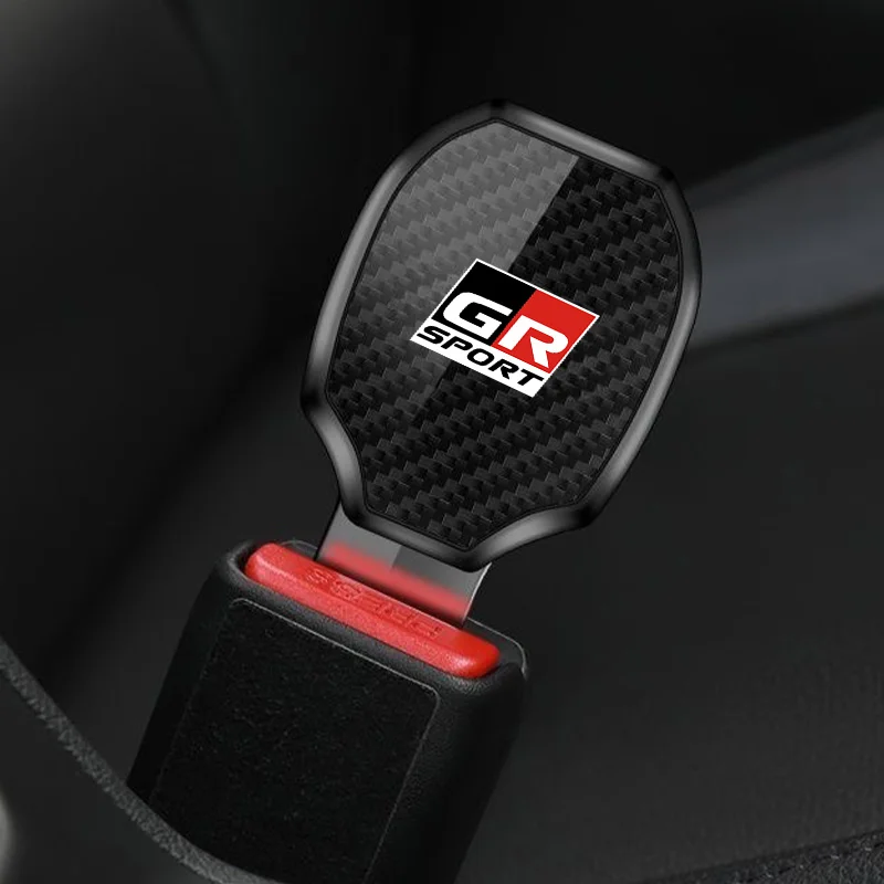 

Car Seat Belt Clip Carbon Extender Lock Buckle Plug Car Accessories interior For GR SPORT Toyota Hiace supra Prius Camry Tacoma