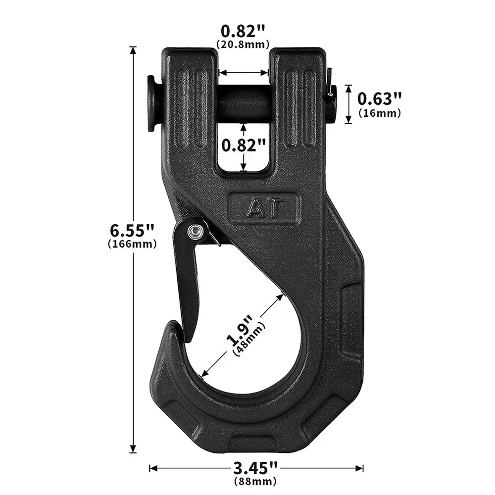 20-тонный крюк для прицепа из легированной стали, буксирный крюк для внедорожников, сверхмощный крюк, крюк для лебедки прицепа, веревка, спасательный инструмент