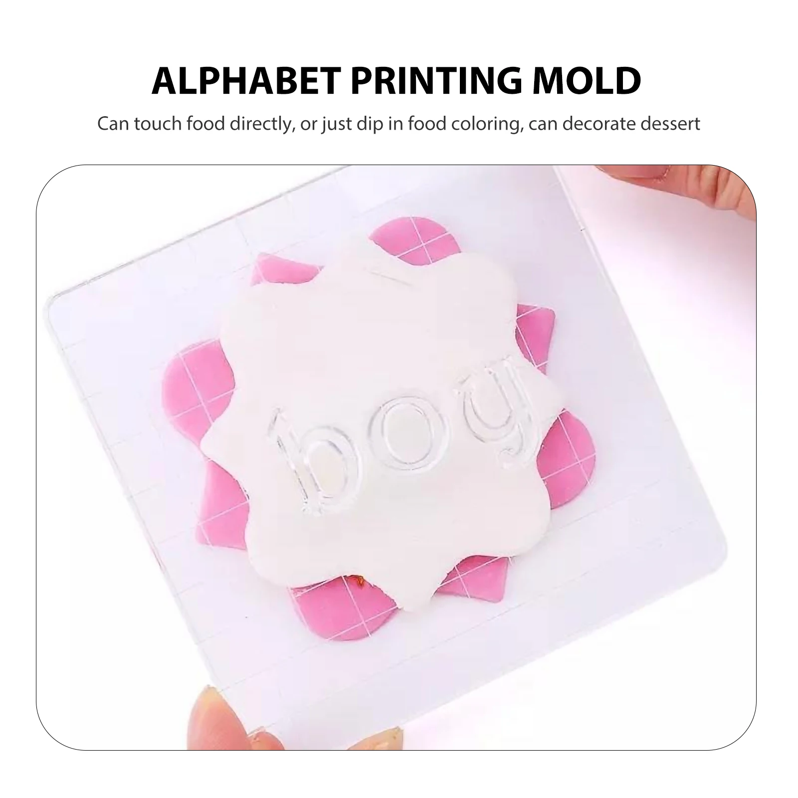 

Silicone Baking Clear Lip Gloss Fondant Alphabet Silicone Baking Stamp Stamp Tool Cake Cookie Steamed Bread Decorative
