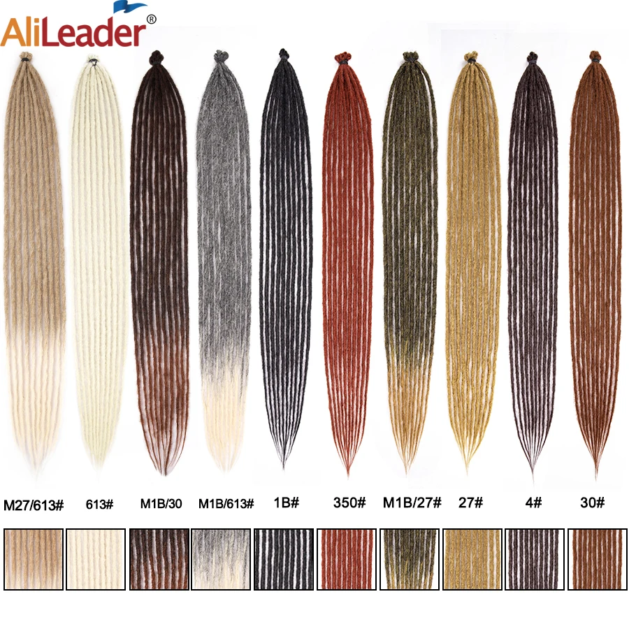 5 "10" 20นิ้วแฮนด์เมด dreadlock ขยาย36นิ้ว braids สังเคราะห์นุ่ม