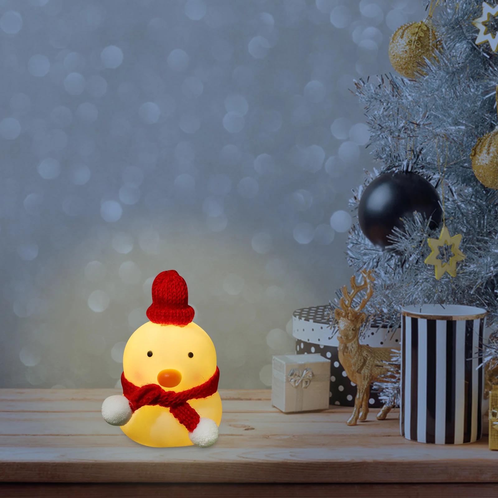 

Christmas Decor Night Light Scarf LED Plastic Operated Kids Bedroom Baby Nursery Girl Gifts Teen Room Accessory Animal