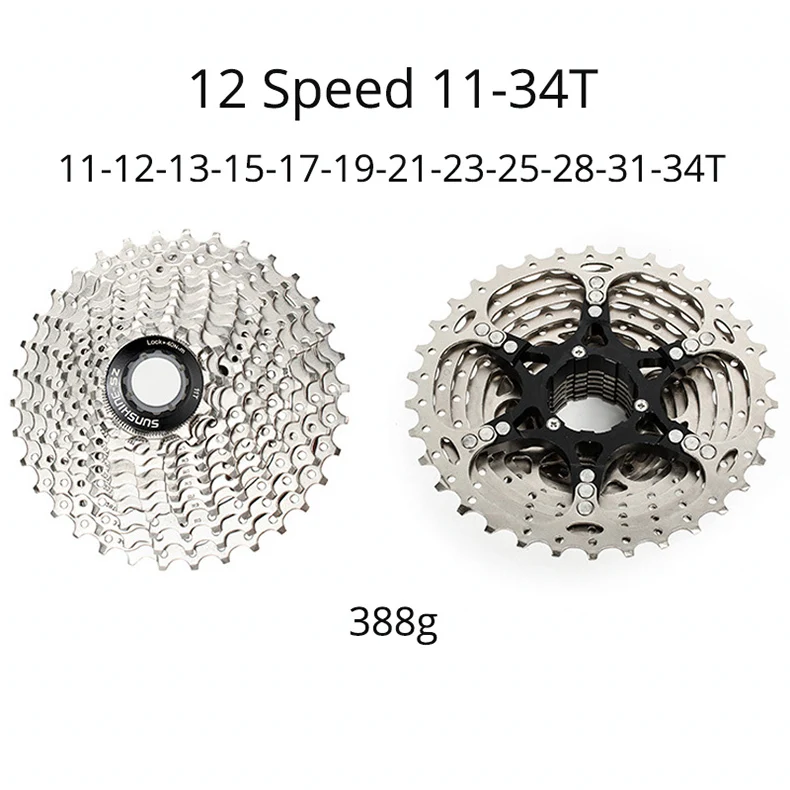 Sunshine 12 Speed Cassette Road Bike 34T 32T 30T 28T Cassete 12v for Shimano Sram 12-speed Sprocket HG Roadbike Bicycle Parts