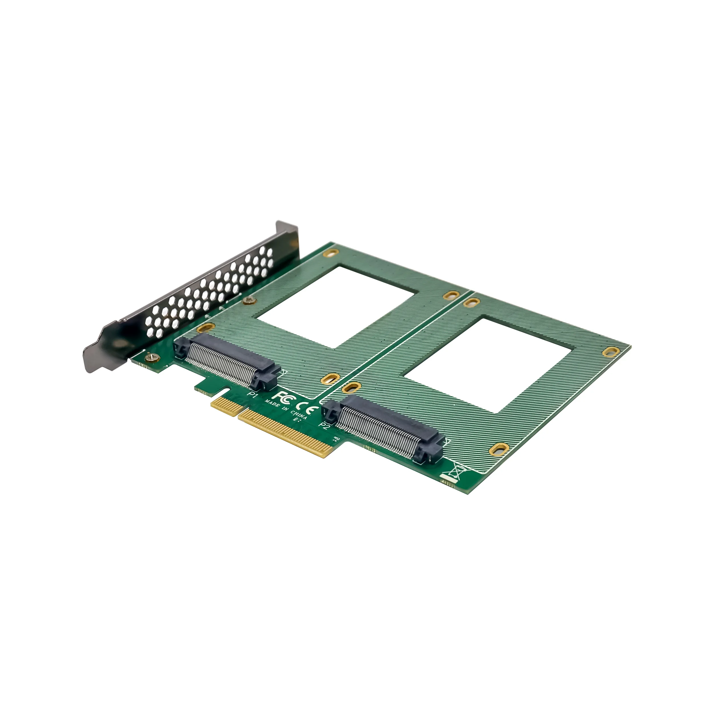 Nouveau PCIe 2 ports Nvme Ssd U2 M2 Para SFF-8639 adaptateur Pci Express U.2 NVME SSD carte PCIe
