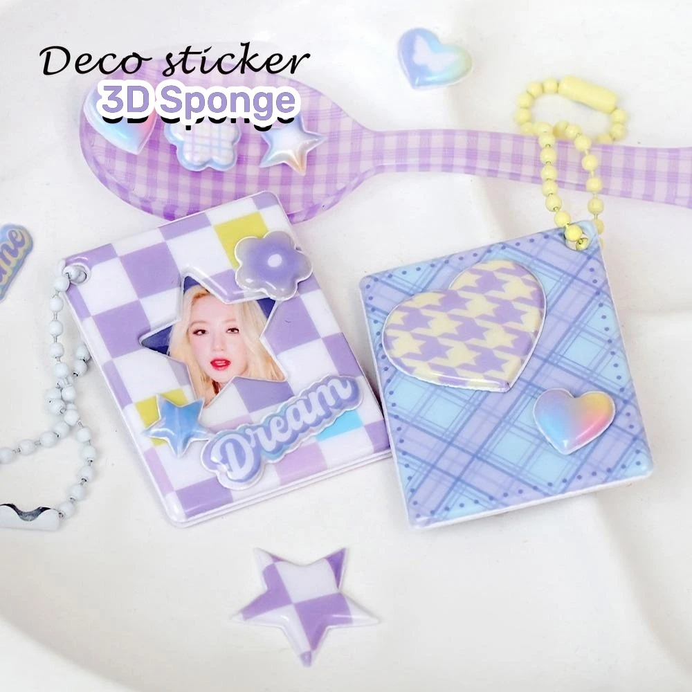 Cute 3D Sponge Deco Sticker - Kawaii & Aesthetic Stickers with Adorable Designs - 90*150mm, 2 Sheets - Scrapbooking, DIY Crafts