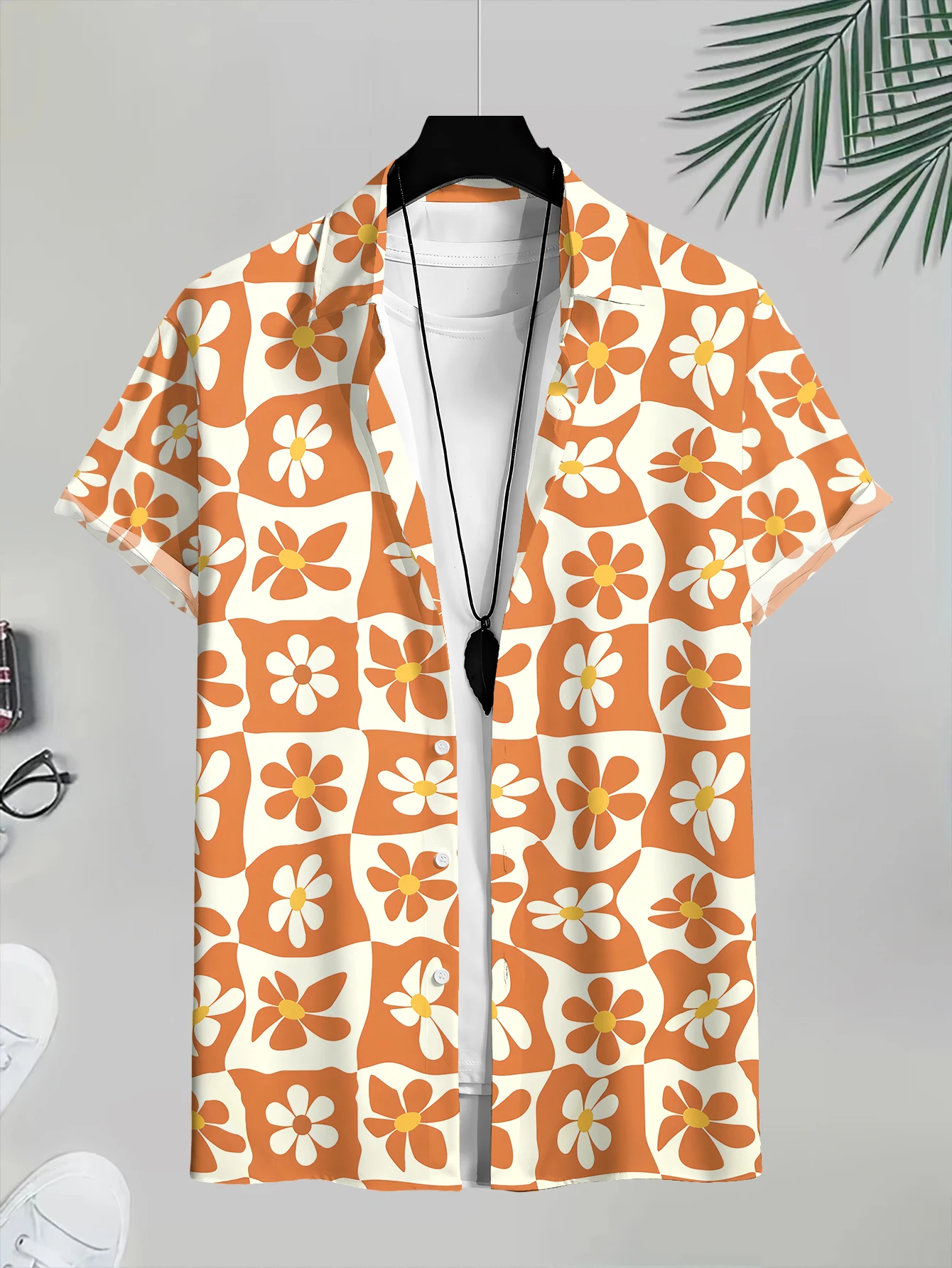 Fashion Casual 3D Print Retro Floral Shirt: Groovy Pattern Graphic Button - Up