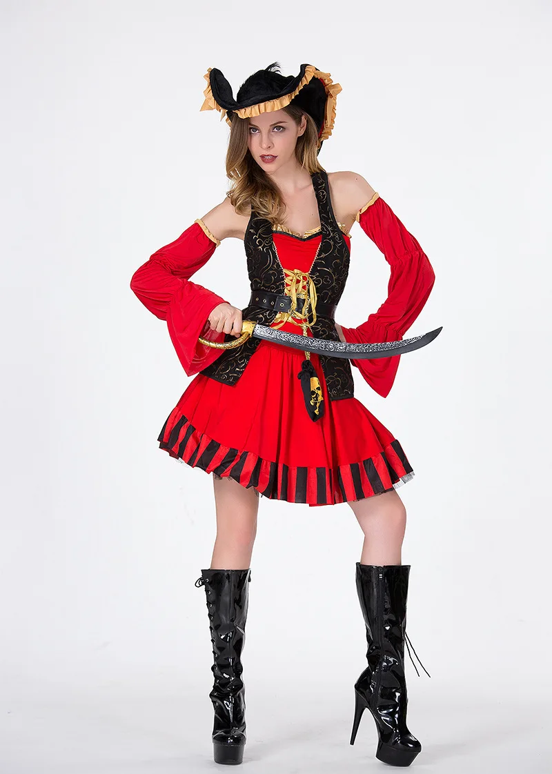 

Косплей для взрослых, костюм пирата на Хэллоуин, костюм для выступлений, карибский сомлийский пиратский наряд, сценическое представление, традиционный этнический W...