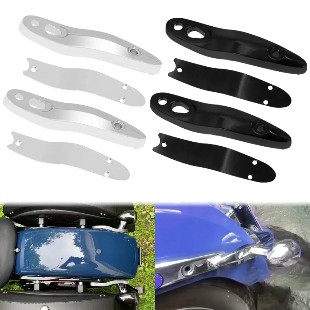 Motorcycle Rear Turn Signal Relocation Bracket ABS License Plate Extension Holder For Harley Breakout Fat Boy Softail 2000-2020