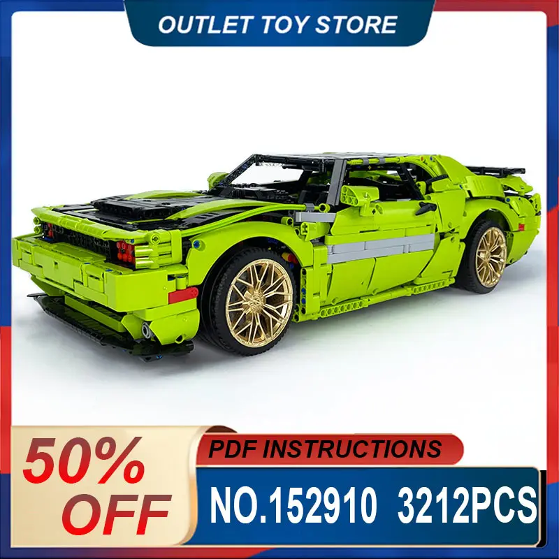 

New MOC- 152910 Technical Super Sprots Car Model Building Blocks Brick DIY Toys Assembly Birthday Christmas Gifts For Kids