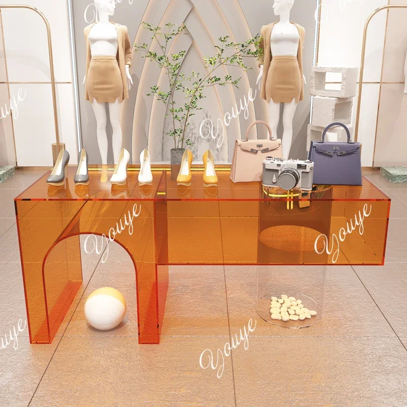 J Clothing Store, Assembly Table, Acrylic Display, Shoe Store Display, Shoe Bag, Storage Table, Store Display Props