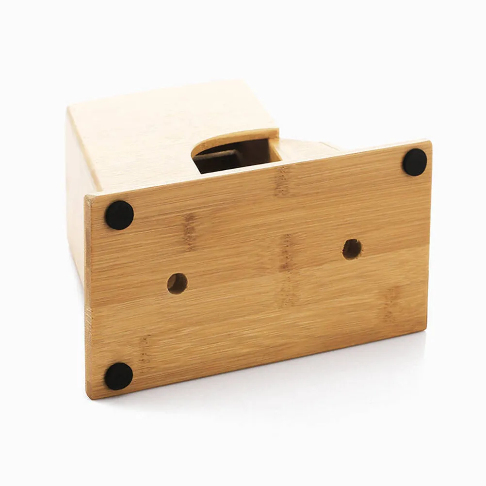 

Подставка для ножей из бамбука, кухонная полка с наклонными секциями, многофункциональный органайзер, полый встраиваемый держатель, нескользящая конструкция с дренажем