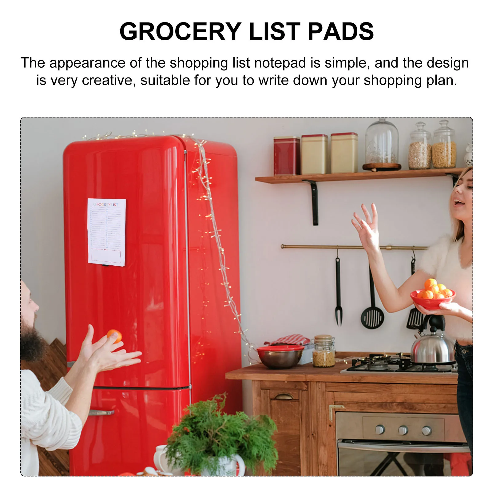 

Magnetic Grocery List Pad Creative Shopping Planner Notepad Practical Weekly Plans Tearable Design Bright Clear Printing