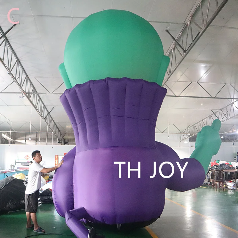fast air ship to door,customized Inflatable Alien model lighting inflatable UFO cartoon for advertising