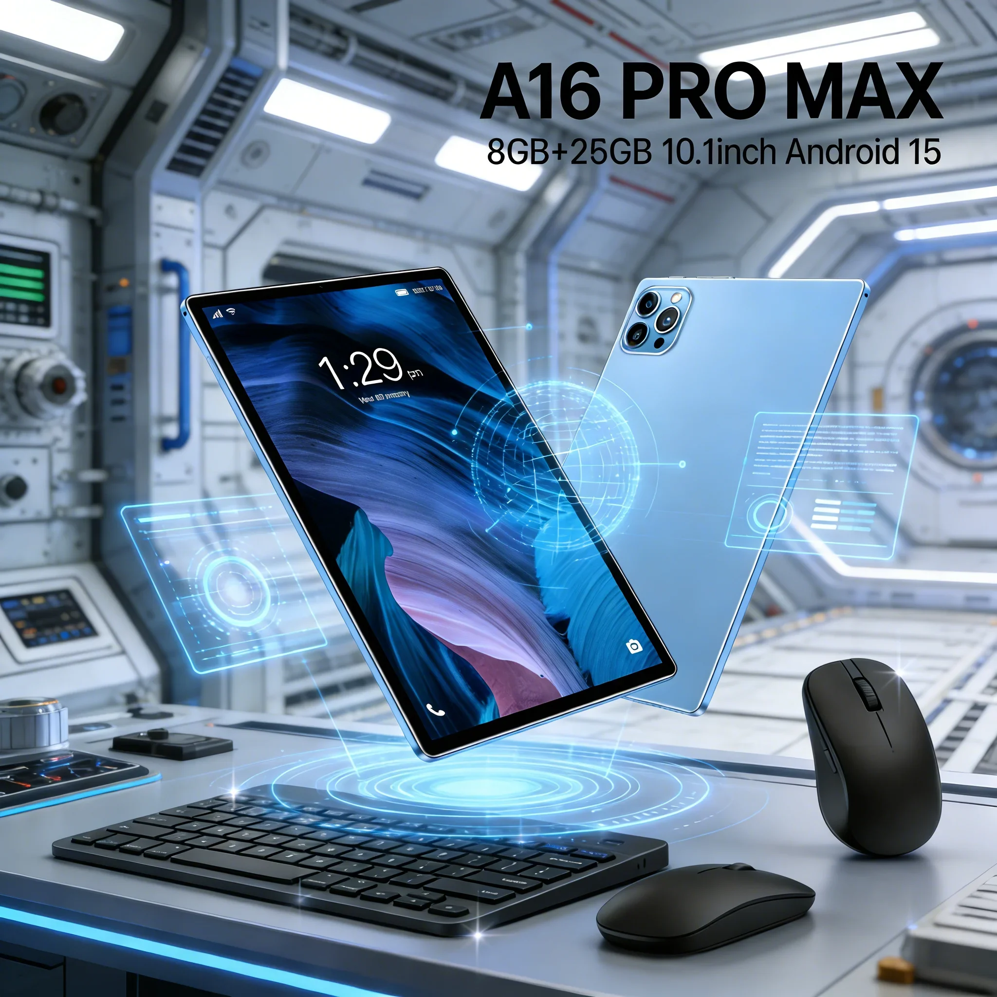 Powerful 16 Pro Max Android 15 Tablet 8+256GB Smooth Gaming Office Home Tablet