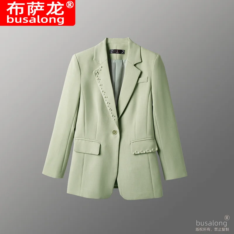 Veste Blazer à manches longues pour femmes, vêtements professionnels élégants, petite veste formelle d'affaires, costume à la mode pour dames, nouvelle collection printemps 2023