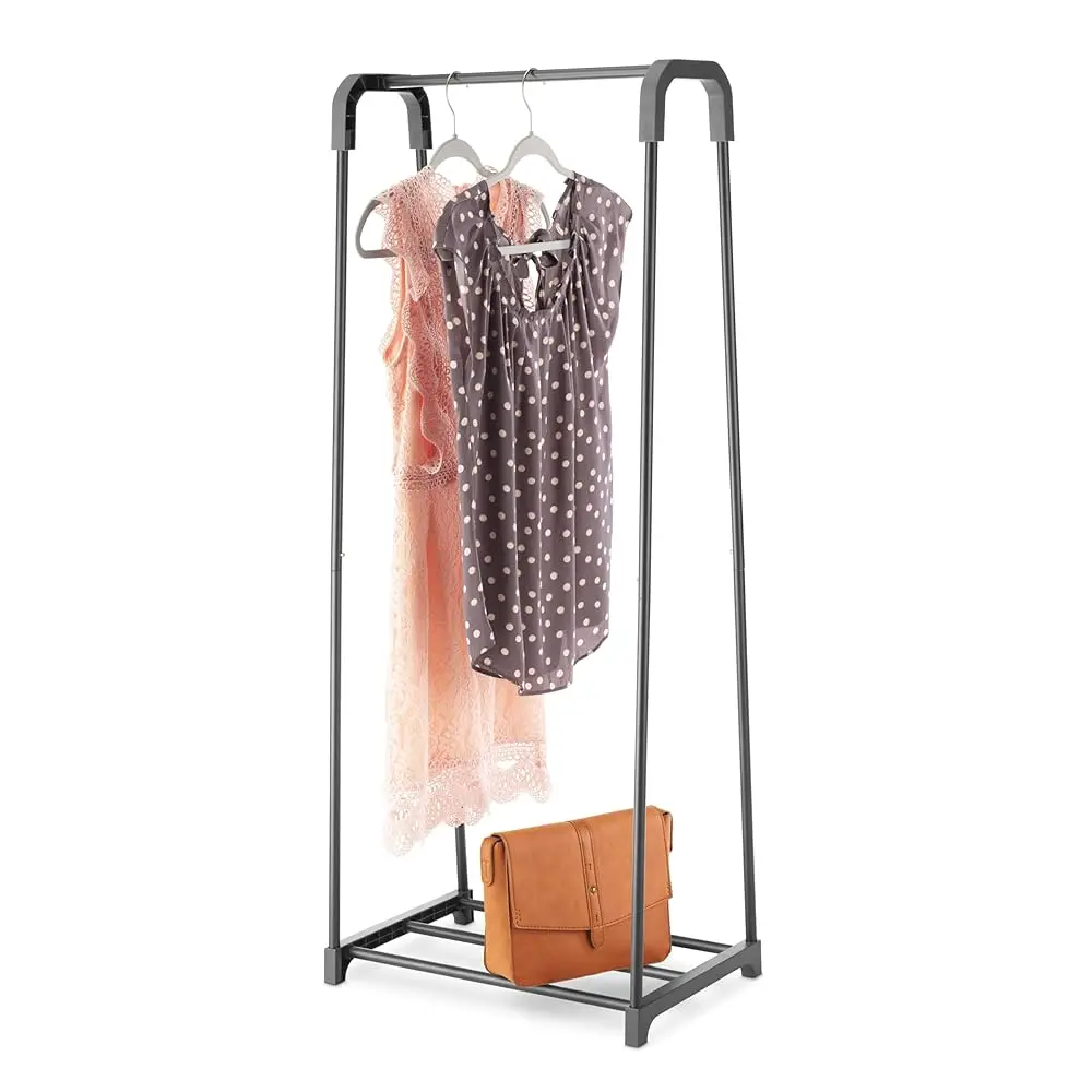 

Free ShippingGarment Rack with Shelf - Gunmetal