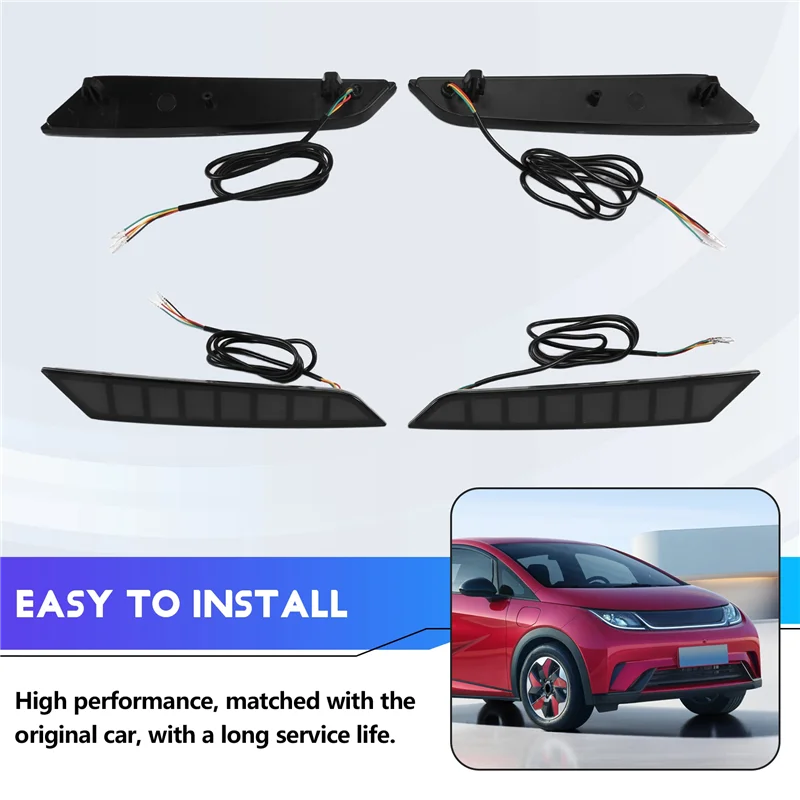 

LED Tail Brake Reflector Stop Signal Lamp For BYD Dolphin Mini 2024 Rear Bumper Light Warning Light Turn Signal