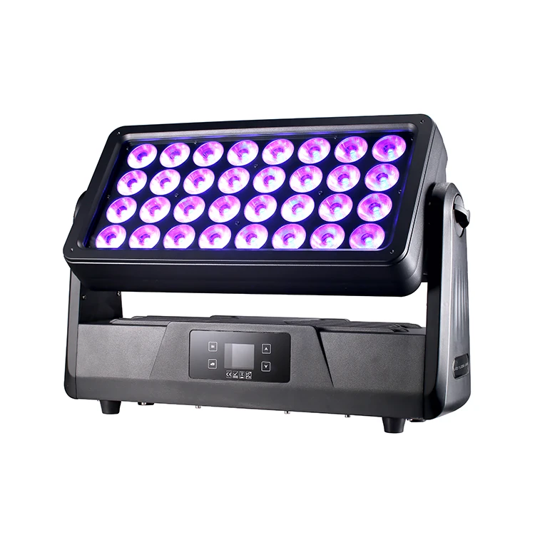 4 ชิ้น 32X40 วัตต์ Rgbw 4In1 เมืองสีกลางแจ้ง Ip65 กันน้ําไฟ LED ล้างพร้อมกรณีเที่ยวบิน