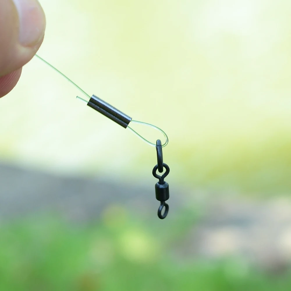 50Pcs Double Copper Fishing Tube Fishing Wire Pipe Crimping Sleeves Connector Fishing Accessories