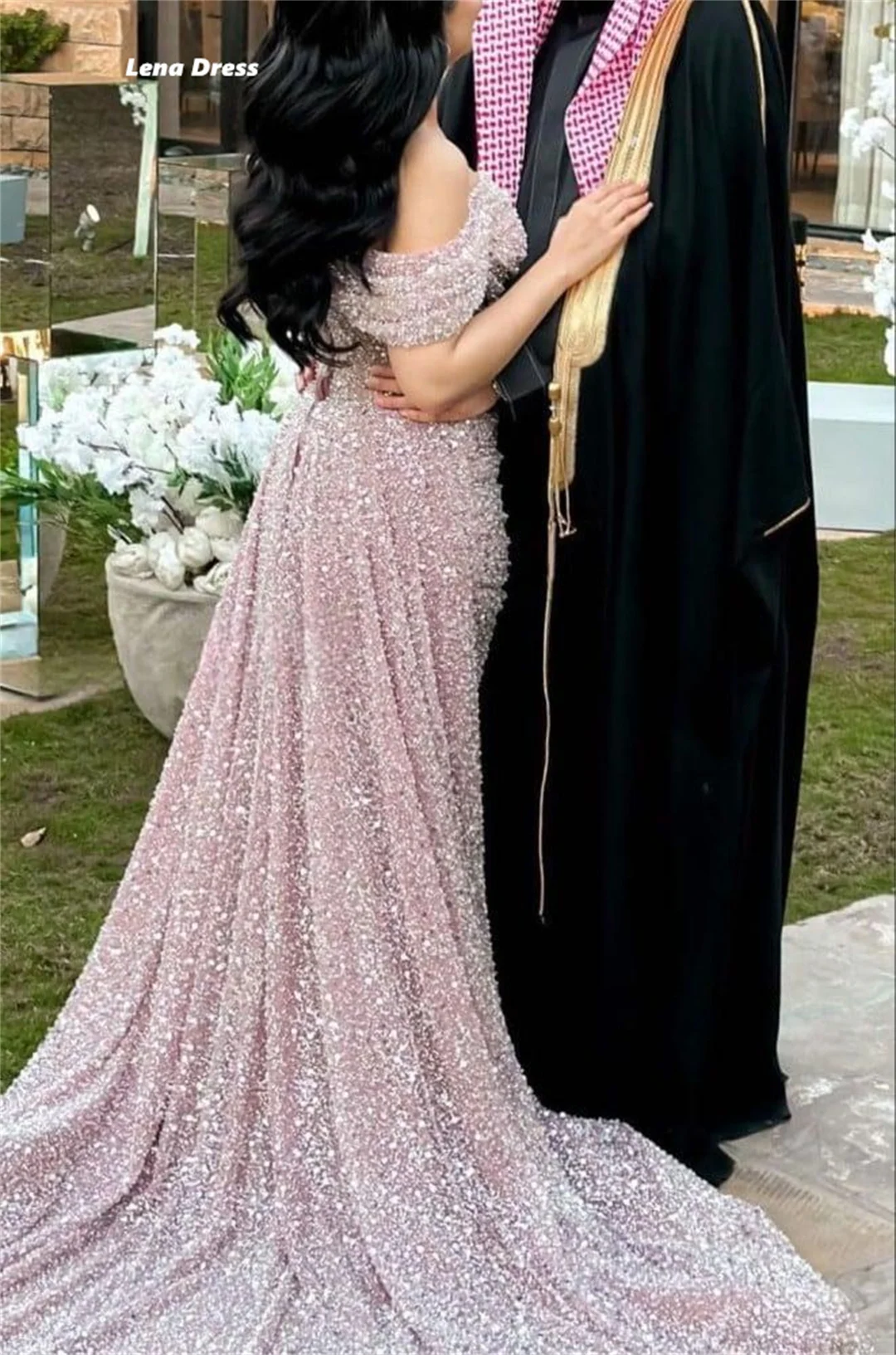 Lena Custom Made Elegant Evening Dresses for Women Luxury Party Dress Women Elegant Party Off the Shoulders Mermaid Beaded Lace image 4