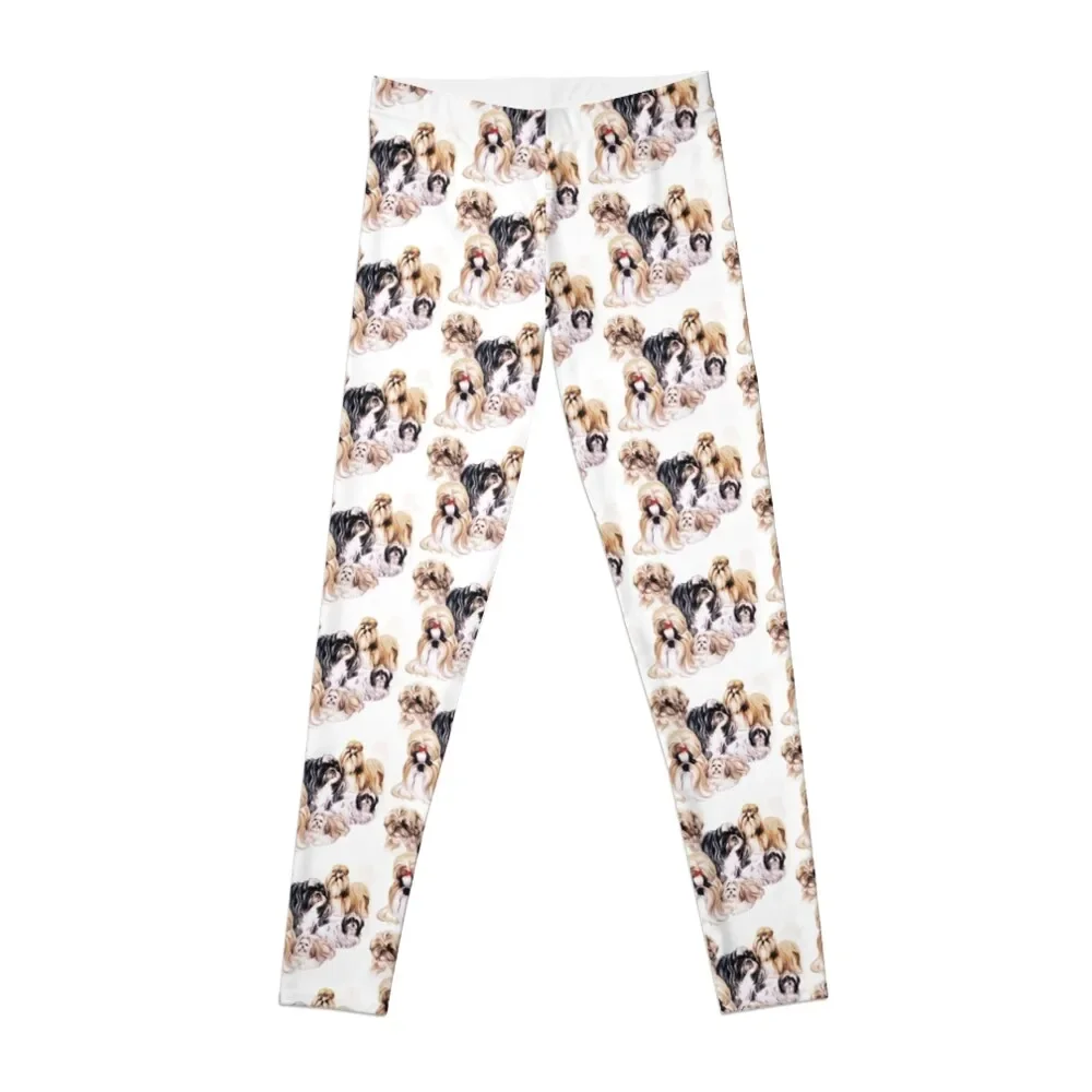 

Shih Tzu Montage Leggings Women's push up sporty woman gym gym womans Womens Leggings