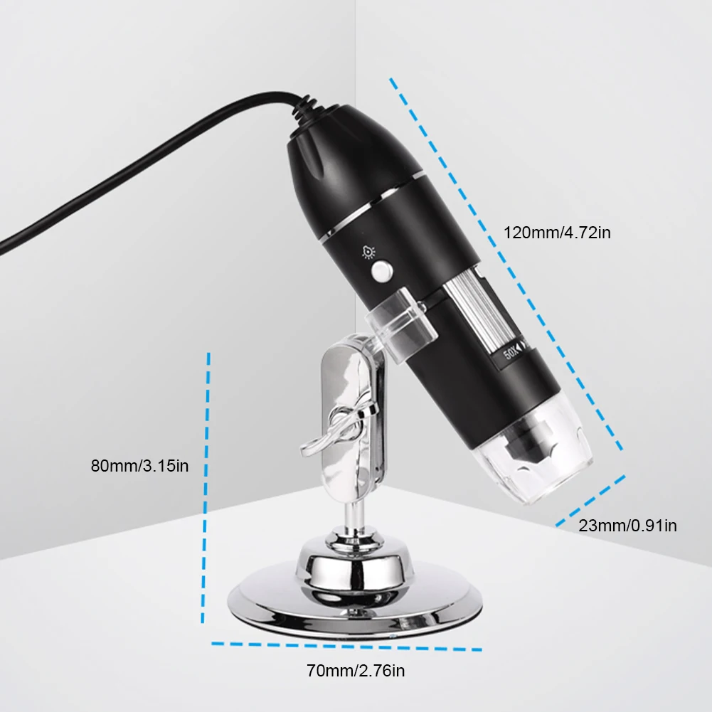 NEW USB digital microscope built-in LED 1600X 8 LED electron microscope endoscope zoom camera magnifying glass  lifting bracket