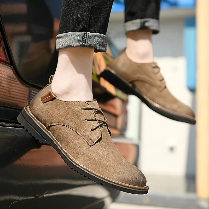 

Men Sneakers New Flat Bottomed Business Lace Up Sports Outdoor Anti Slip Walking Casual Loafers Fashion Soft Soled Casual Shoes