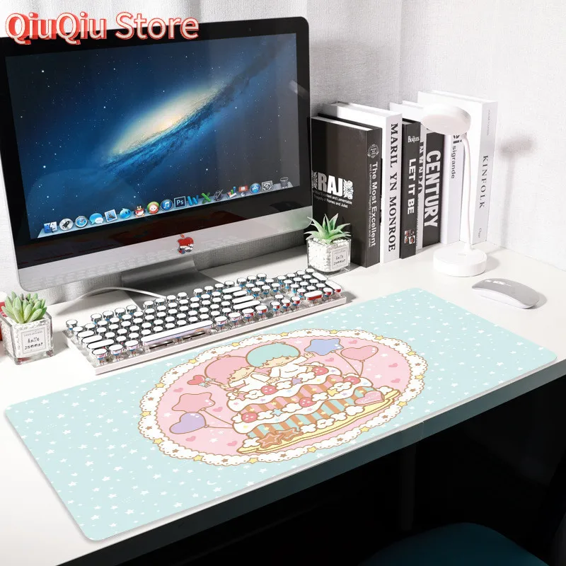 Sanrio Little Twin Stars Miếng Lót Chuột Bàn Phím Miếng Lót Bàn Văn Phòng Miếng Lót Chơi Game Phụ Kiện Laptop Chống Trơn Trượt M