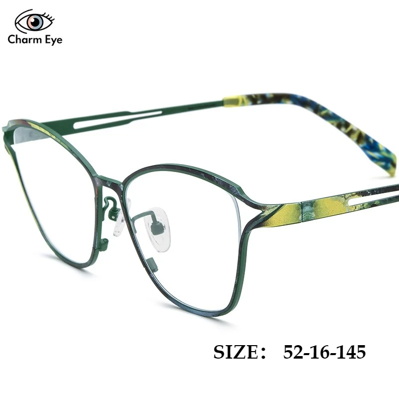 

New Color Cat Eye Ultra Light Pure Titanium Myopia Glasses Frame for Men Women Fashion Retro Versatile Anti Blue Light Eyeglass