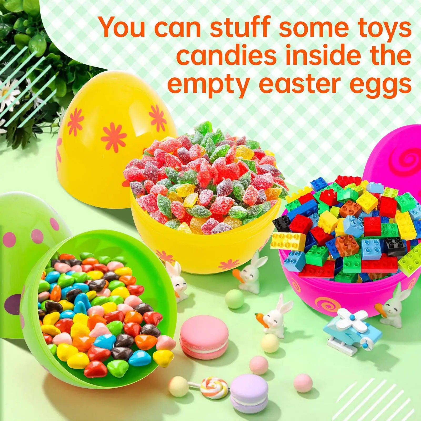 10 بوصة جامبو قابلة للتعبئة بيضة عيد الفصح قشر البيض الفارغ لملء الحلويات لجائزة الفصول الدراسية حفلة عيد الفصح لصالح سلة المواد للأطفال