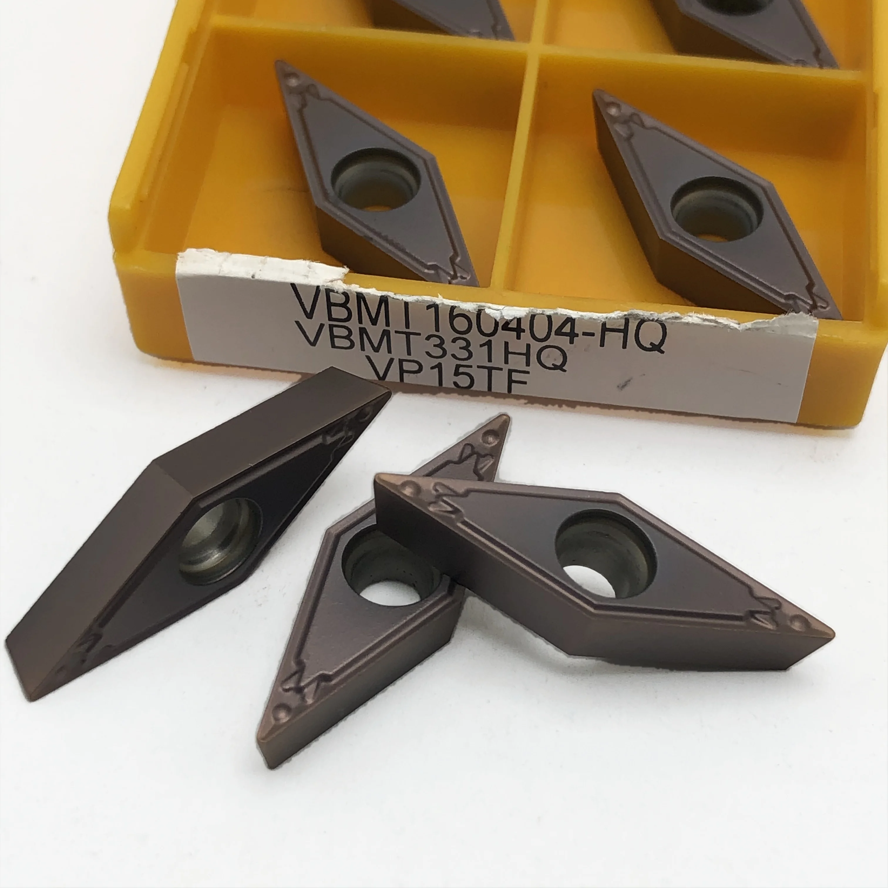 Ferramenta de torneamento externo para aço, Lâmina de carboneto, Torno CNC, Inserção, Aço inoxidável, VBMT160404 VBMT160408 VP15TF